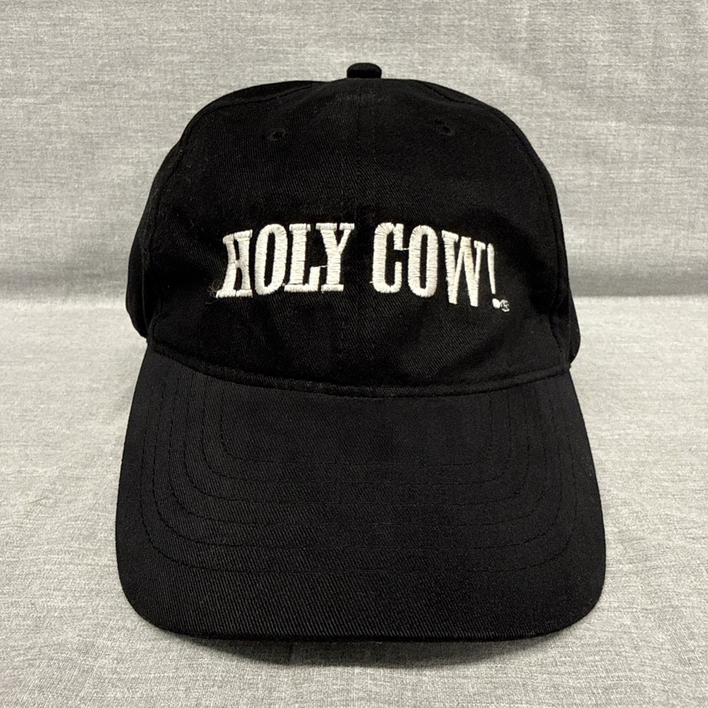 Harey Caray's Chicago Holy Cow Adjustable Black Baseball Hat Cap Rare Cubs